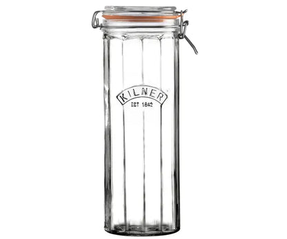 Bocal à clip facetté premium 2,2 litres : conservez et présentez avec élégance.