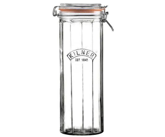 Bocal à clip facetté premium 2,2 litres : conservez et présentez avec élégance.