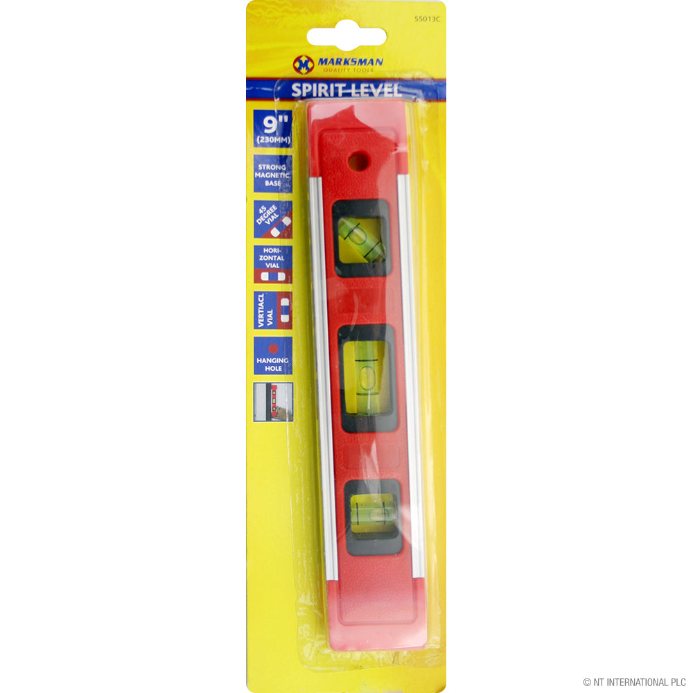 Precision 9-Inch (23cm) Spirit Level on Card for Accurate Measurements