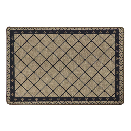 Élevez votre salle de bain avec élégance : Tapis à motif losanges - 50x75cm.