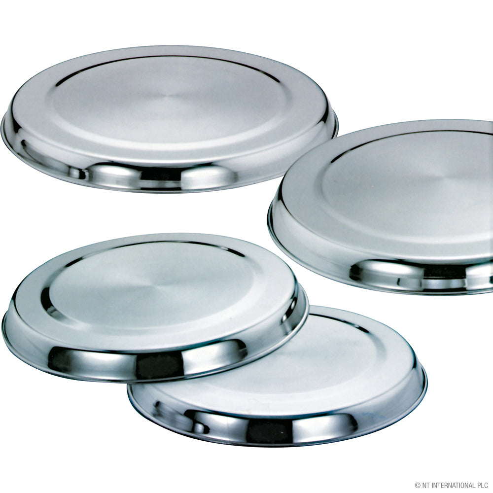 4pc Stainless Steel Hob Cover Set - Enhance Your Kitchen with Elegant Chrome Finish