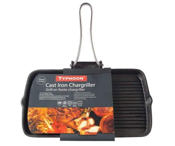 Authentic World Foods: 35cm Rectangular Chargriller for Flavorful Grilling .