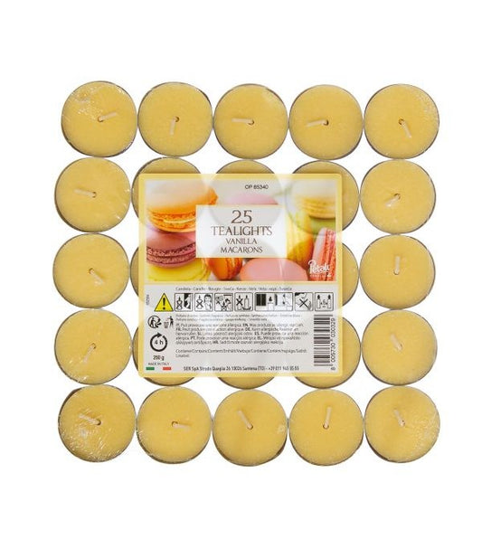 Offrez-vous le luxe : Bougies chauffe-plat Pétali Macarons Vanille x25