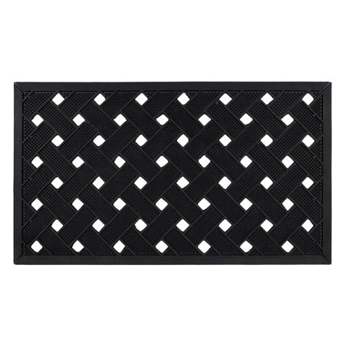 Lattice Rubber Scraper Mat 40x70cm: Durable & Stylish Entryway Solution.