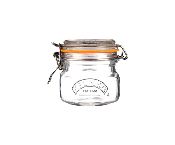 Versatile Clip Top Square Jar 0.25L: Ideal for Storage & Organization.