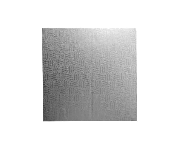 Tambour à gâteau carré argenté de qualité supérieure de 35 cm (14") x 12 mm