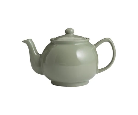 Sage Green 6 Cup Teapot Elegant Ceramic Pot for Perfect Pouring