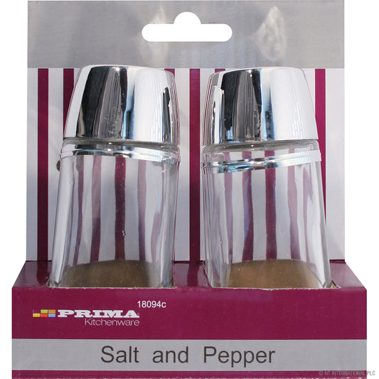 2pc Glass Salt and Pepper Set