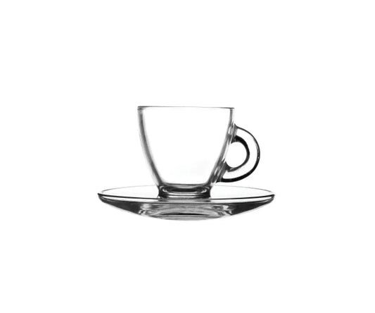 Elevate Your Espresso Experience Set of 2 Espresso Cup & Saucer 8cl