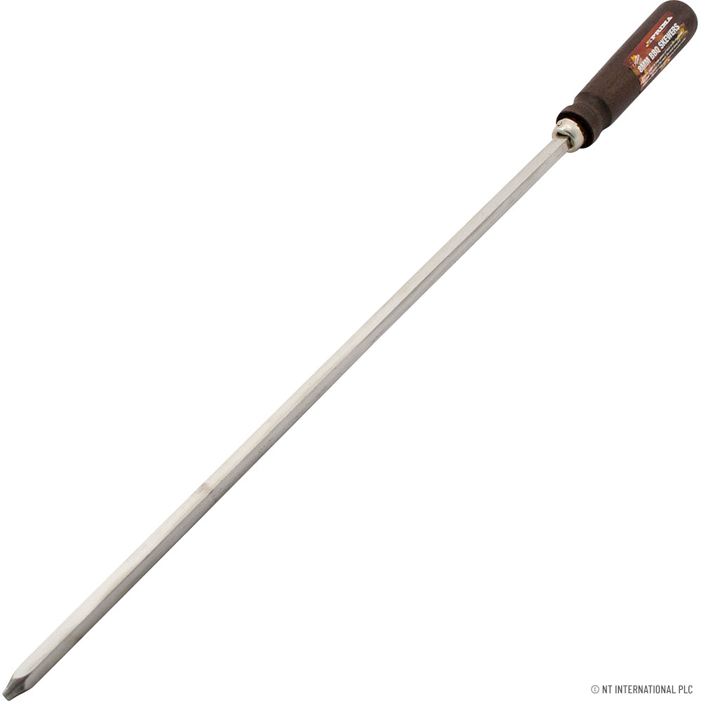 Brochettes de barbecue en acier inoxydable de 8 mm avec manches en bois - La perfection du gril à portée de main