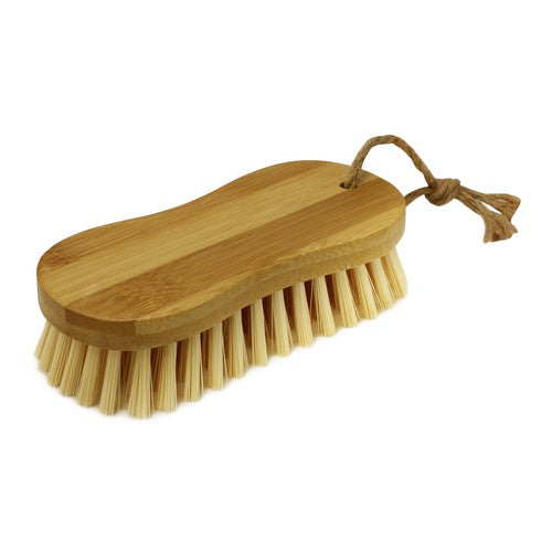 Brosse de nettoyage manuelle durable en bambou JVL avec boucle en chanvre