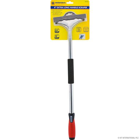 Premium 6" Heavy Duty Scraper with 60cm Handle - Professional Grade Paint and Adhesive Removal Tool