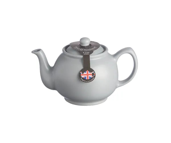 Matte Grey 6-Cup Teapot: Elegant and Functional Tea Brewing Essential