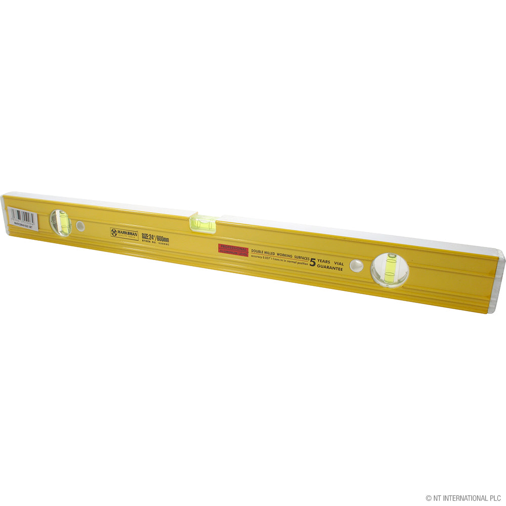 24" / 60cm x 1.5mm Ribbed Spirit Level for Accurate Measurements