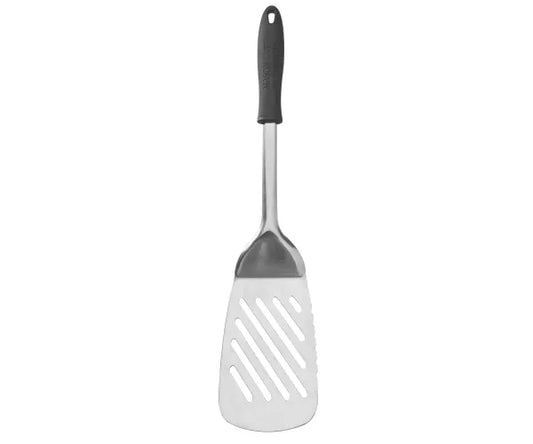 Spatule de cuisine ajourée en acier inoxydable de qualité supérieure : l'ustensile de cuisine essentiel.