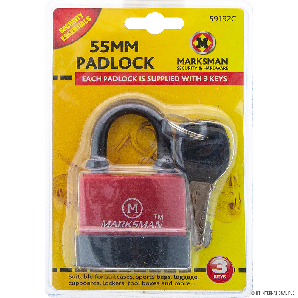 Cadenas étanche 55 mm rouge éclatant