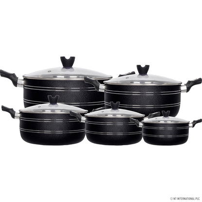 10pc Non-Stick Casserole Set (20-28cm) – Perfect for Every Culinary Adventure!