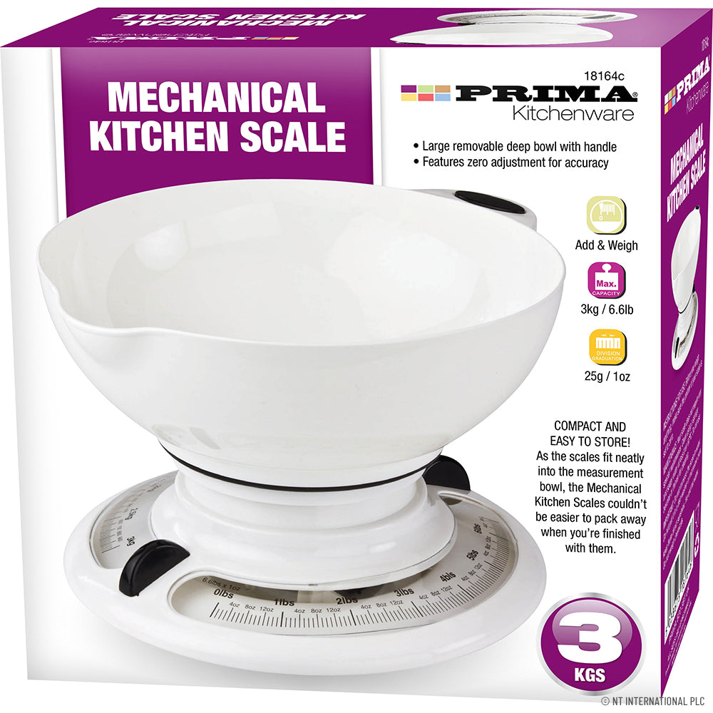 Accurate 3kg Kitchen Scale | Round Mechanical Design.