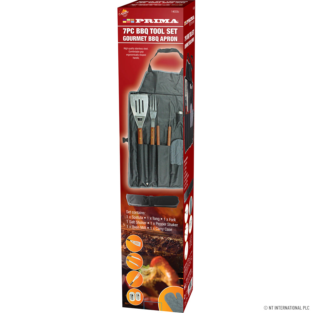 Ensemble d'outils de barbecue 7 pièces et mallette de transport pratique - Accessoires de grillade essentiels pour des repas parfaits !