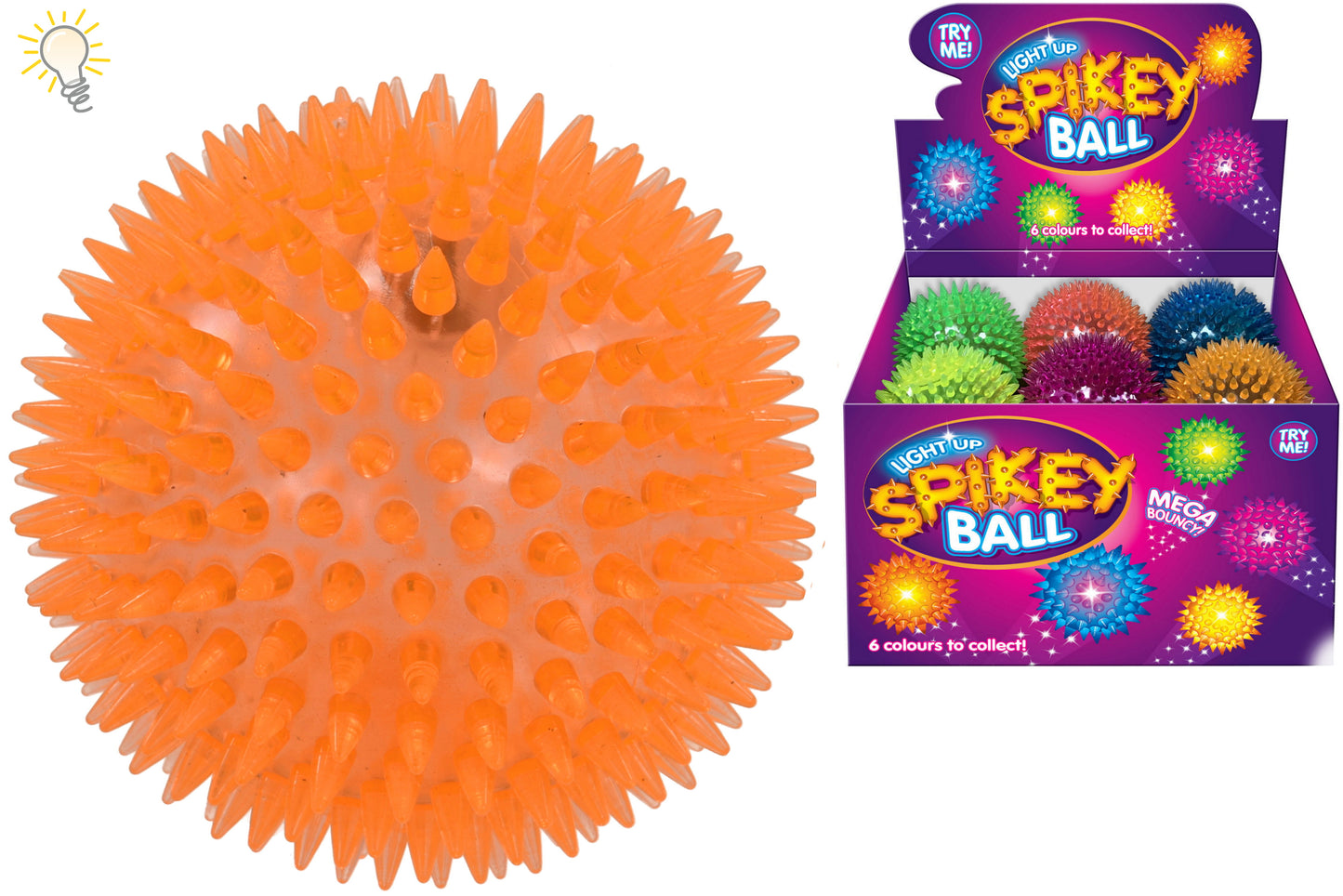 Illuminez Votre Jeu avec la Balle Spikey Rebondissante Lumineuse