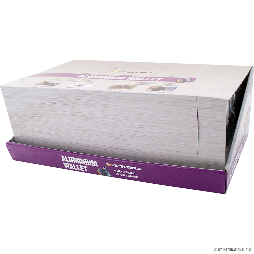 Étui portefeuille élégant en aluminium pour cartes de crédit - Disponible en 4 couleurs vives