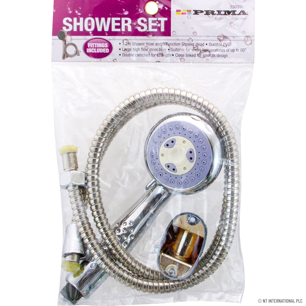 Améliorez votre expérience de douche avec le flexible de douche de 1,2 m et la douchette 3 fonctions.