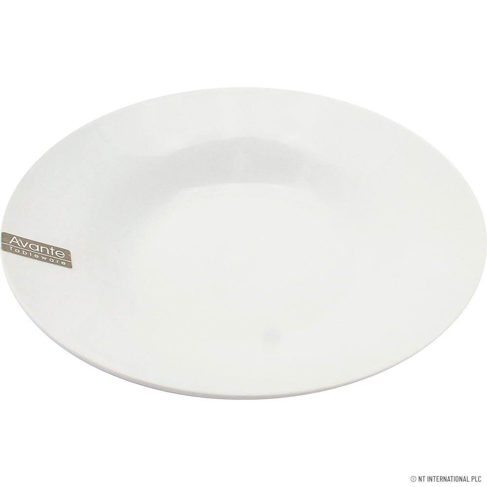 L'Élégance : Assiette à Soupe Unie Blanche 220 cm (8") pour une Table Chic.