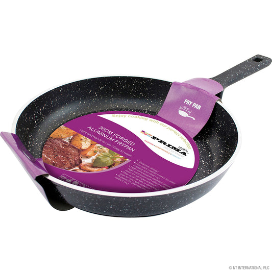 Poêle à frire forgée de qualité supérieure de 30 cm en noir élégant avec fond à induction Poêle antiadhésive de haute qualité pour des résultats de chef