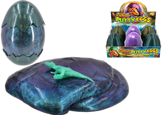 Sparkling Metallic Large Dino Egg Putty - Mesmerizing Sensory Fun for Kids and Adults