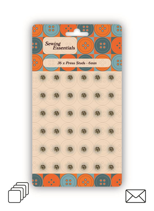 Versatile Press Studs Set - 4 Assorted Sizes for Easy Fastening | Quality Snap Buttons for DIY Projects