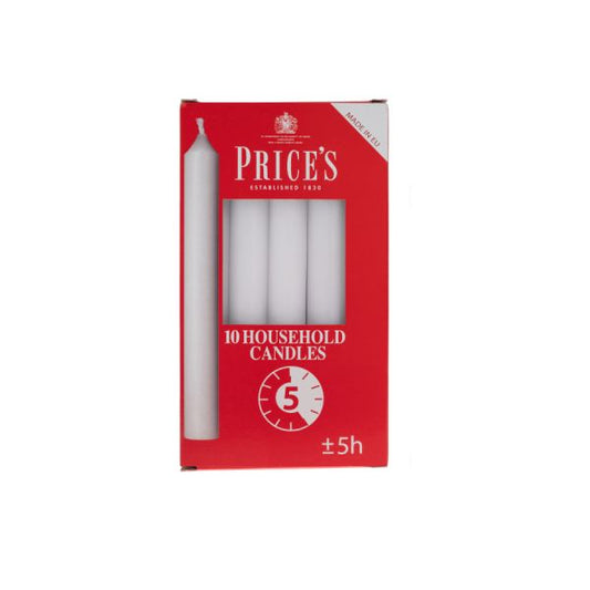 Acheter en gros : lot de 6 x 10 bougies domestiques blanches – Ensembles de bougies abordables