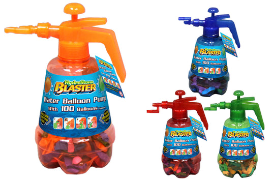 Convenient Water Balloon Pump with 100 Balloons - Quick-Fill Pump for Fun Outdoor Activities