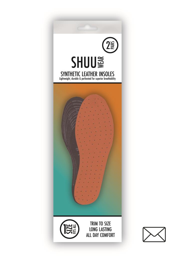 SHUU Synthetic Leather Insoles - Premium Shoe Inserts for Ultimate Support