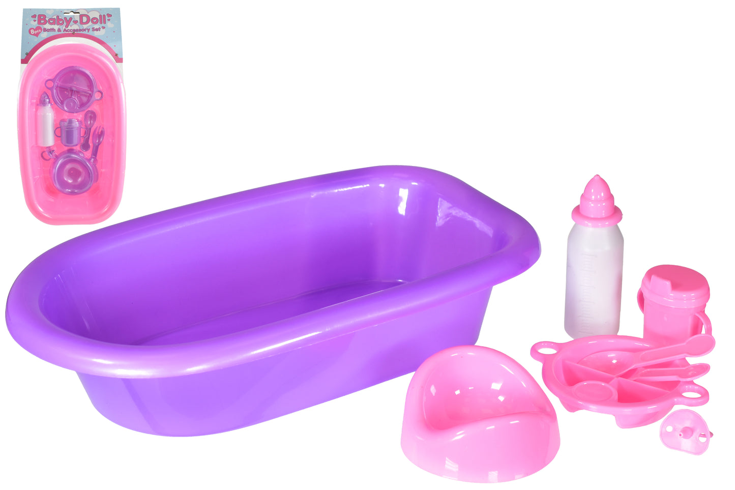 Adorable ensemble de bain 8 pièces pour poupées - Améliorez votre série de poupées