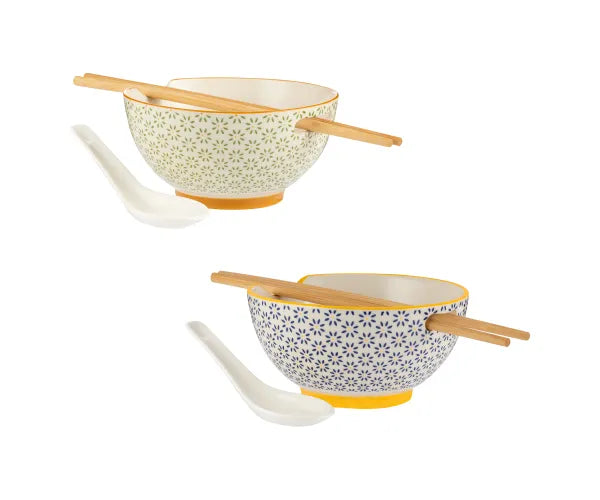 Assortiment de Plats Culinaires Exquis du Monde : Ensemble de 2 Bols à Riz et à Soupe | Sublimez Votre Expérience Culinaire.