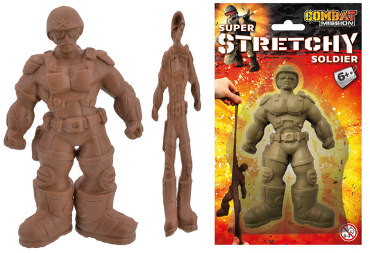 Super Stretchy Soldier Toys - 'Combat Mission' - 2 Assorted Characters