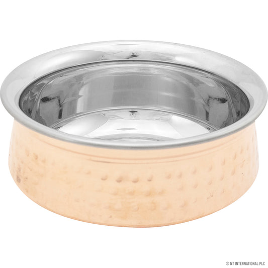 Plat à Handi/Balti en cuivre et acier de 13 cm de qualité supérieure pour une cuisine raffinée