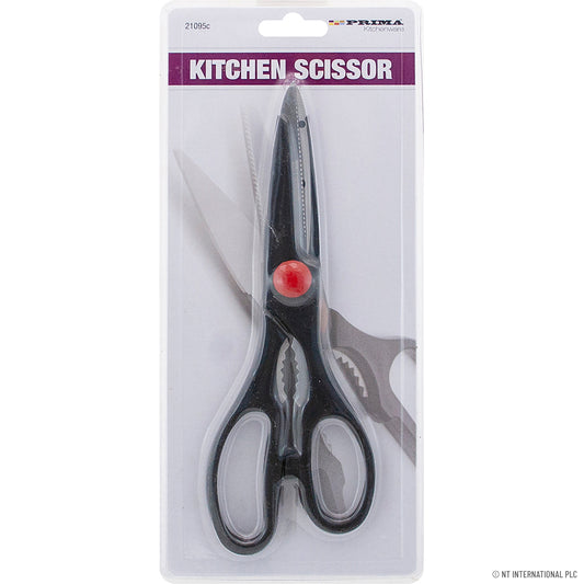 Ciseaux de cuisine efficaces de 20 cm - Double blister | Lames aiguisées en acier inoxydable.