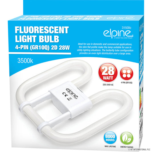 Tube/Ampoule fluorescent(e) 2D efficace 28W - 4 broches | Illuminez votre espace avec un éclairage de qualité