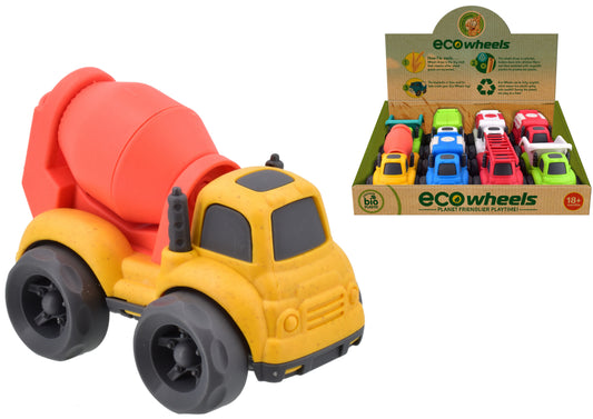 Sustainable: Bio Plastic Construction Vehicles 10cm In Display | Eco-Friendly Toys