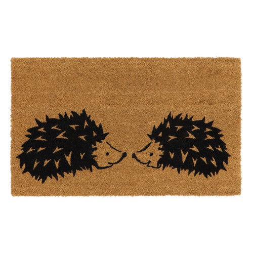 Paillasson Hérisson en Coco avec envers en Latex - 45x75cm | Tapis d'entrée durable.