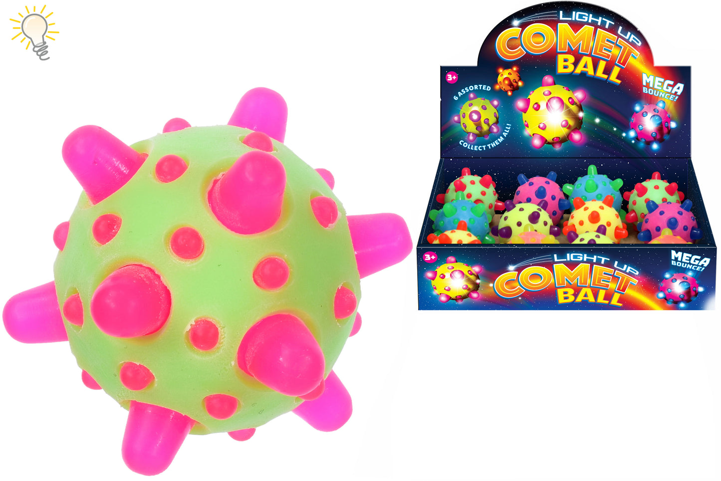 Illuminez votre espace avec notre balle lumineuse Comet de 70 mm