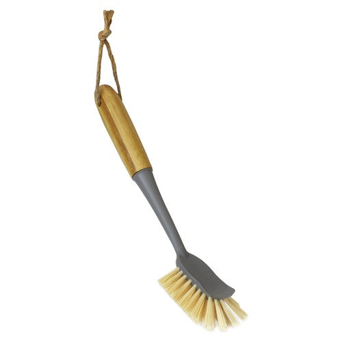 Brosse à vaisselle classique en bambou écologique pour un nettoyage de cuisine durable.