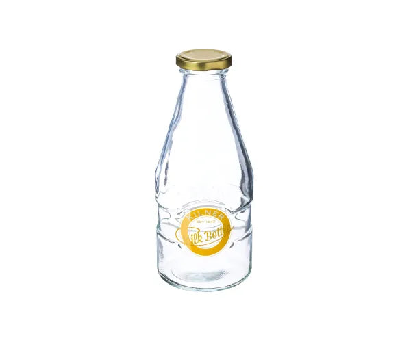 Bouteille de lait Premium 1 pinte (568ml) - Récipient laitier en verre pour la fraîcheur