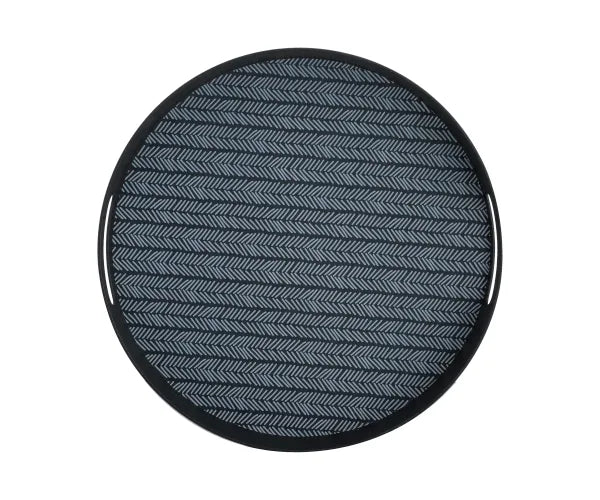 Plateau de service moderne monochrome en fibre de bambou | Accessoire de cuisine écologique.