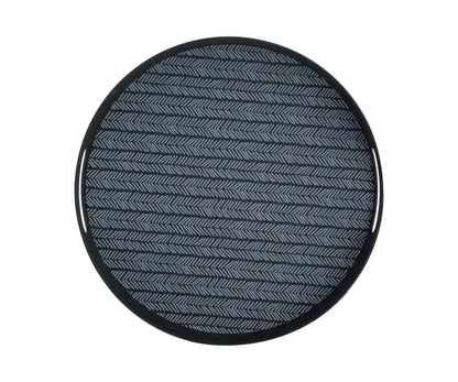 Plateau de service moderne monochrome en fibre de bambou | Accessoire de cuisine écologique.