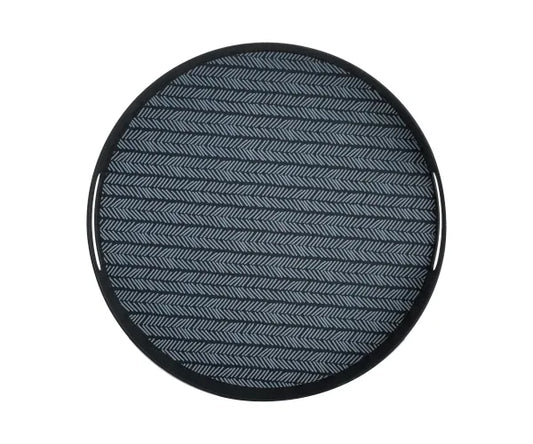 Plateau de service moderne monochrome en fibre de bambou | Accessoire de cuisine écologique.