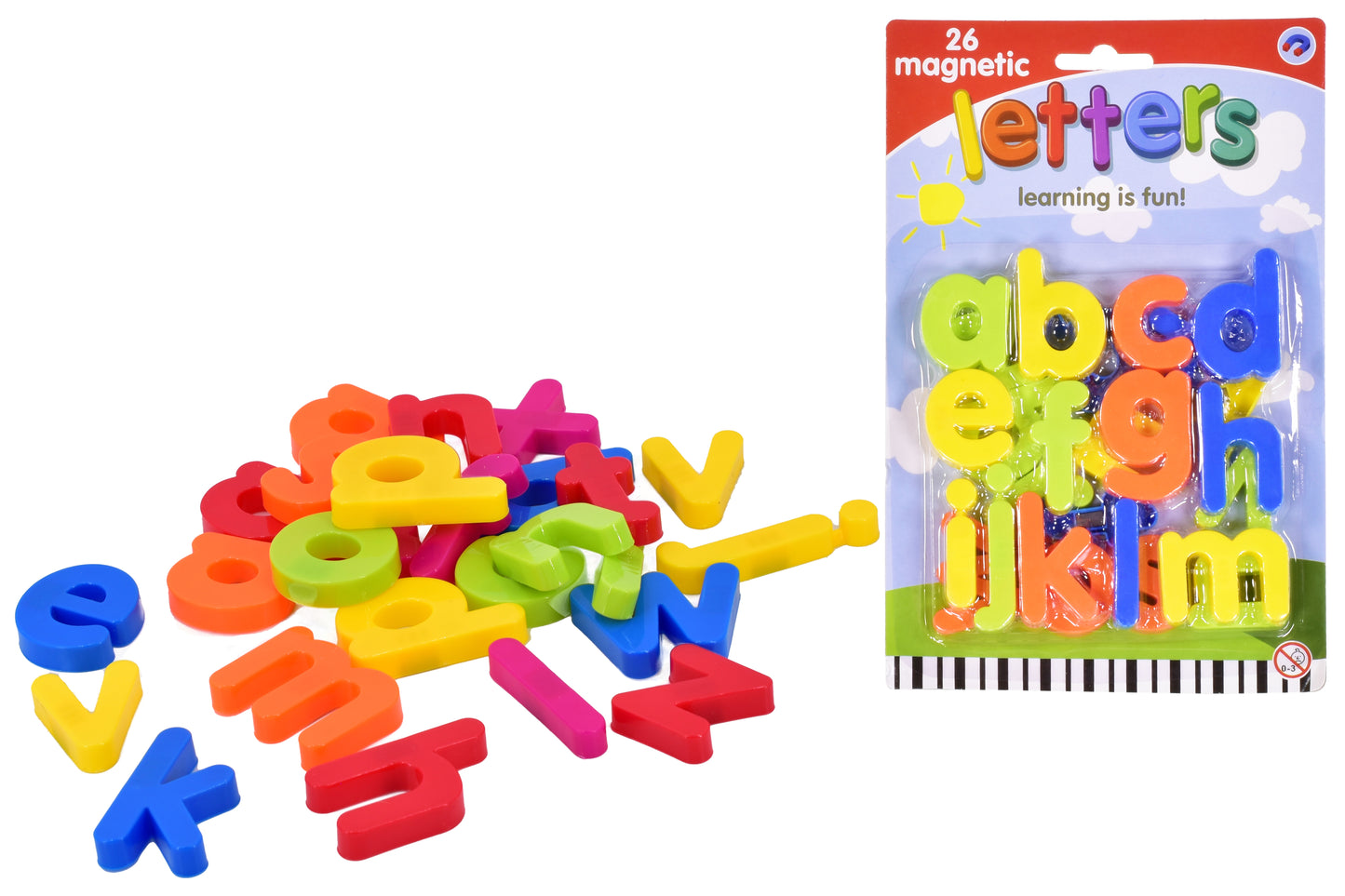 26pc Small Magnetic Lower Case Letters | Educational Alphabet Set for Kids