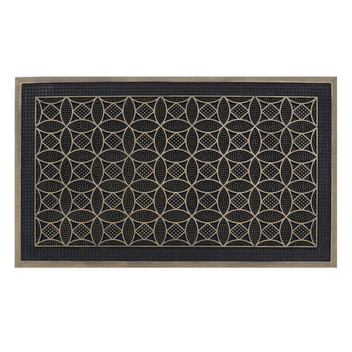 Tapis à picots en caoutchouc Havana - Cercles 45x75cm : Solution de revêtement de sol durable intérieur/extérieur.