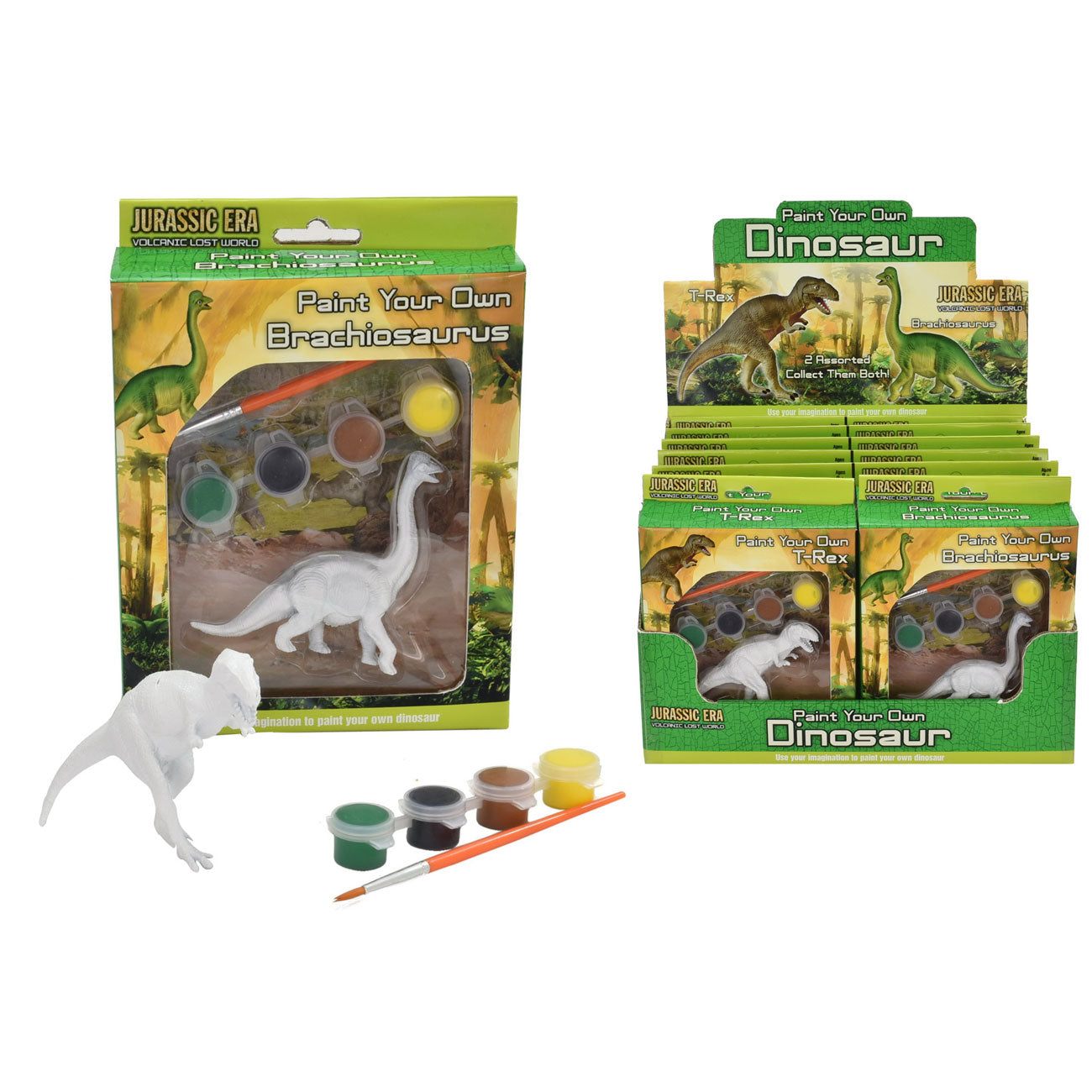 Créez un amusement préhistorique : Kit pour peindre votre propre dinosaure